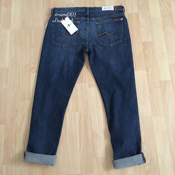 7 For All Man Kind Josefina Boyfriend Denim Ripped Jeans - Picture 3 of 4